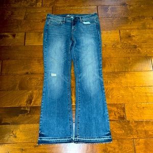 Forever 12 raw hem flare jeans